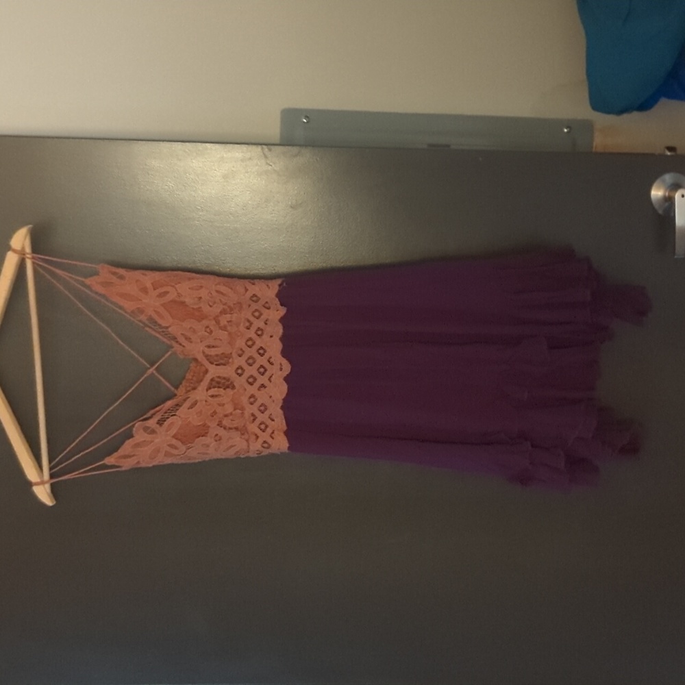 Free people purple and pink dress size large